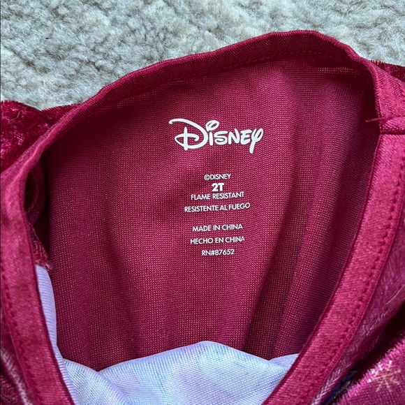 Disney Burgundy Dress with White Lining - Picture 3 of 3